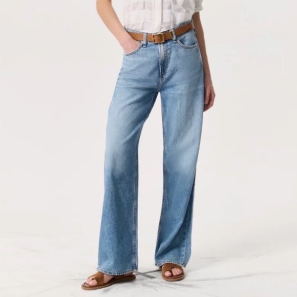 rag & bone Denim - Rag & Bone Featherweight Logan Wide-Leg Jeans in Audrey